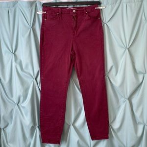 Celebrity Pink Skinny Ankle High Rise Burnt Red Size 11/30 pants